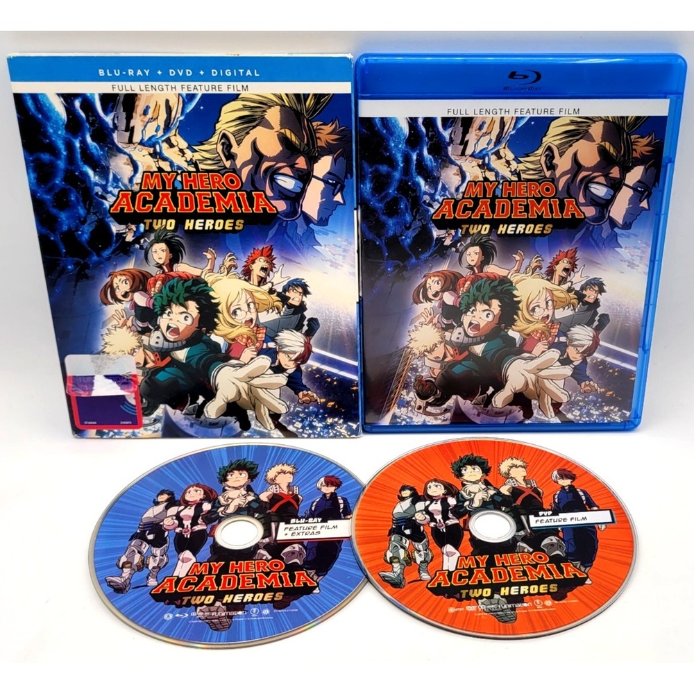 My Hero Academia Two Heroes Blu-Ray +‎ DVD with Slipcover